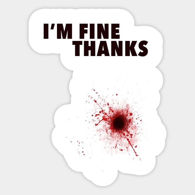 I am fine thanks Sticker by yukiotanaka